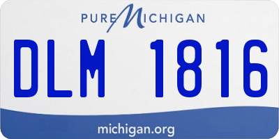 MI license plate DLM1816