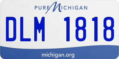 MI license plate DLM1818