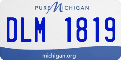 MI license plate DLM1819