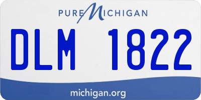 MI license plate DLM1822