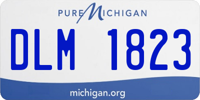 MI license plate DLM1823