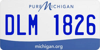 MI license plate DLM1826