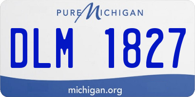 MI license plate DLM1827