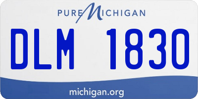 MI license plate DLM1830