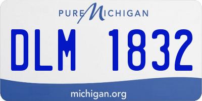 MI license plate DLM1832