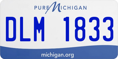 MI license plate DLM1833