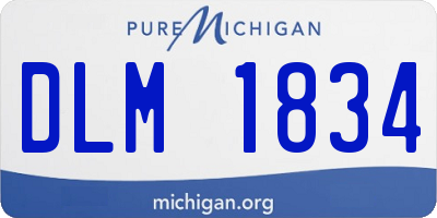 MI license plate DLM1834