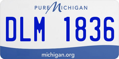 MI license plate DLM1836