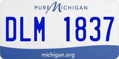 MI license plate DLM1837