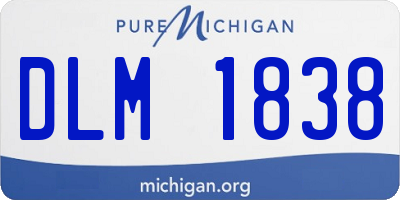 MI license plate DLM1838