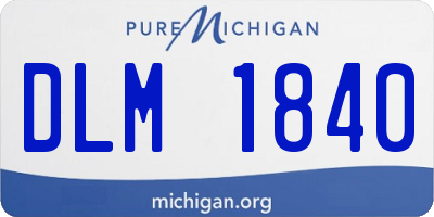 MI license plate DLM1840