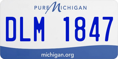 MI license plate DLM1847
