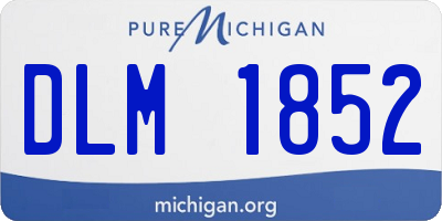 MI license plate DLM1852