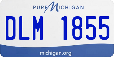 MI license plate DLM1855