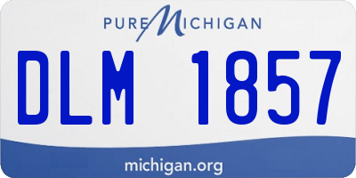 MI license plate DLM1857