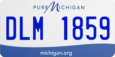 MI license plate DLM1859