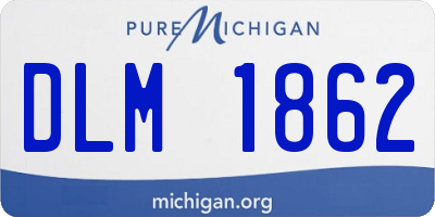 MI license plate DLM1862