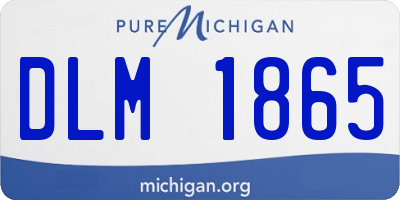 MI license plate DLM1865