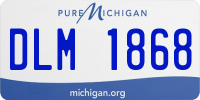 MI license plate DLM1868