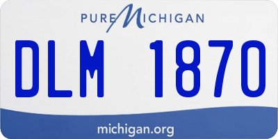 MI license plate DLM1870