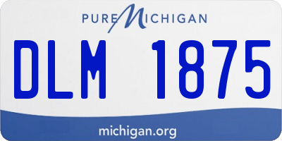 MI license plate DLM1875