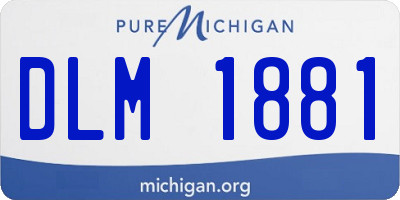 MI license plate DLM1881
