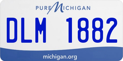 MI license plate DLM1882