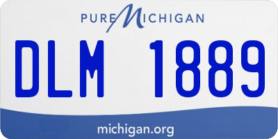 MI license plate DLM1889