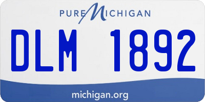 MI license plate DLM1892