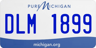 MI license plate DLM1899