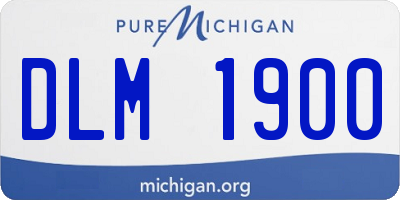 MI license plate DLM1900