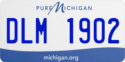 MI license plate DLM1902