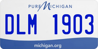 MI license plate DLM1903