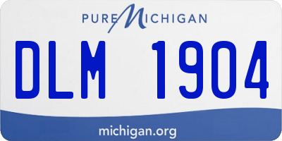 MI license plate DLM1904