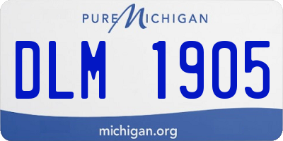 MI license plate DLM1905