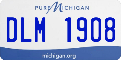 MI license plate DLM1908
