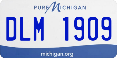 MI license plate DLM1909