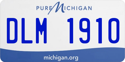 MI license plate DLM1910