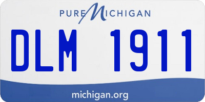 MI license plate DLM1911