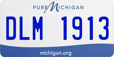 MI license plate DLM1913