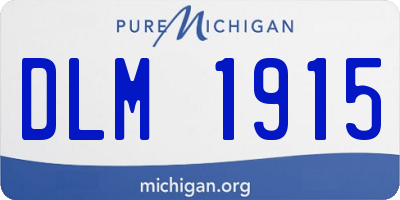 MI license plate DLM1915