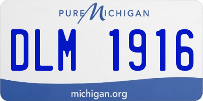 MI license plate DLM1916