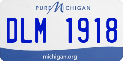 MI license plate DLM1918