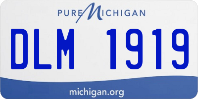 MI license plate DLM1919