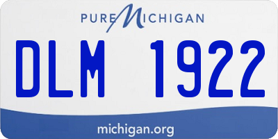 MI license plate DLM1922