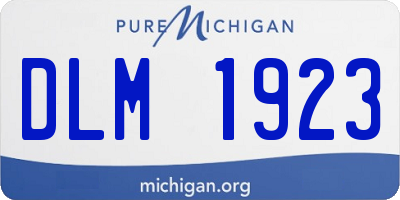 MI license plate DLM1923