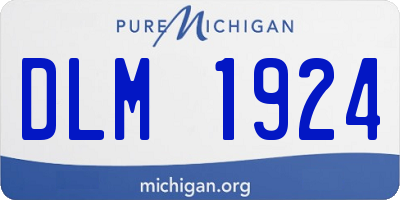 MI license plate DLM1924