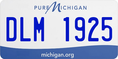 MI license plate DLM1925