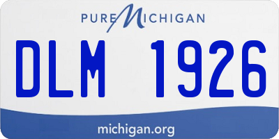 MI license plate DLM1926