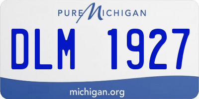 MI license plate DLM1927